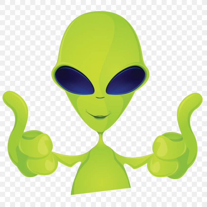 a picture of a green alien